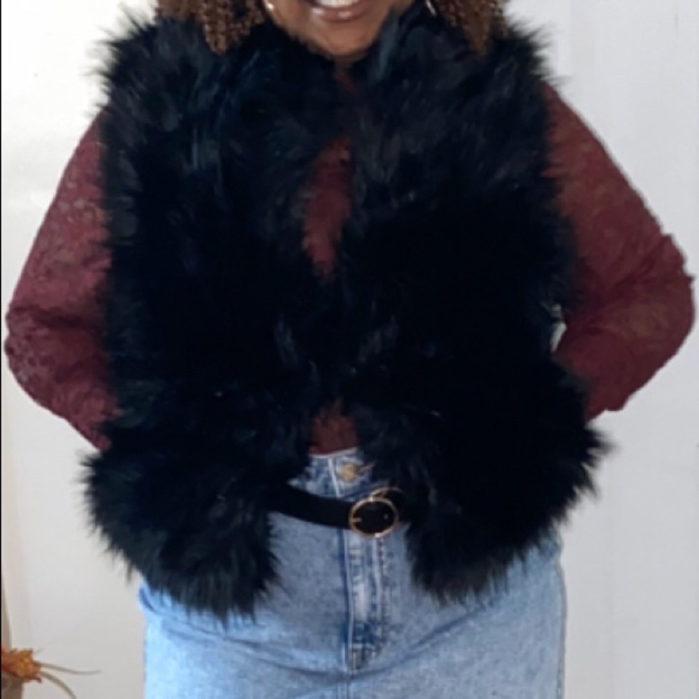 Black Faux Vest